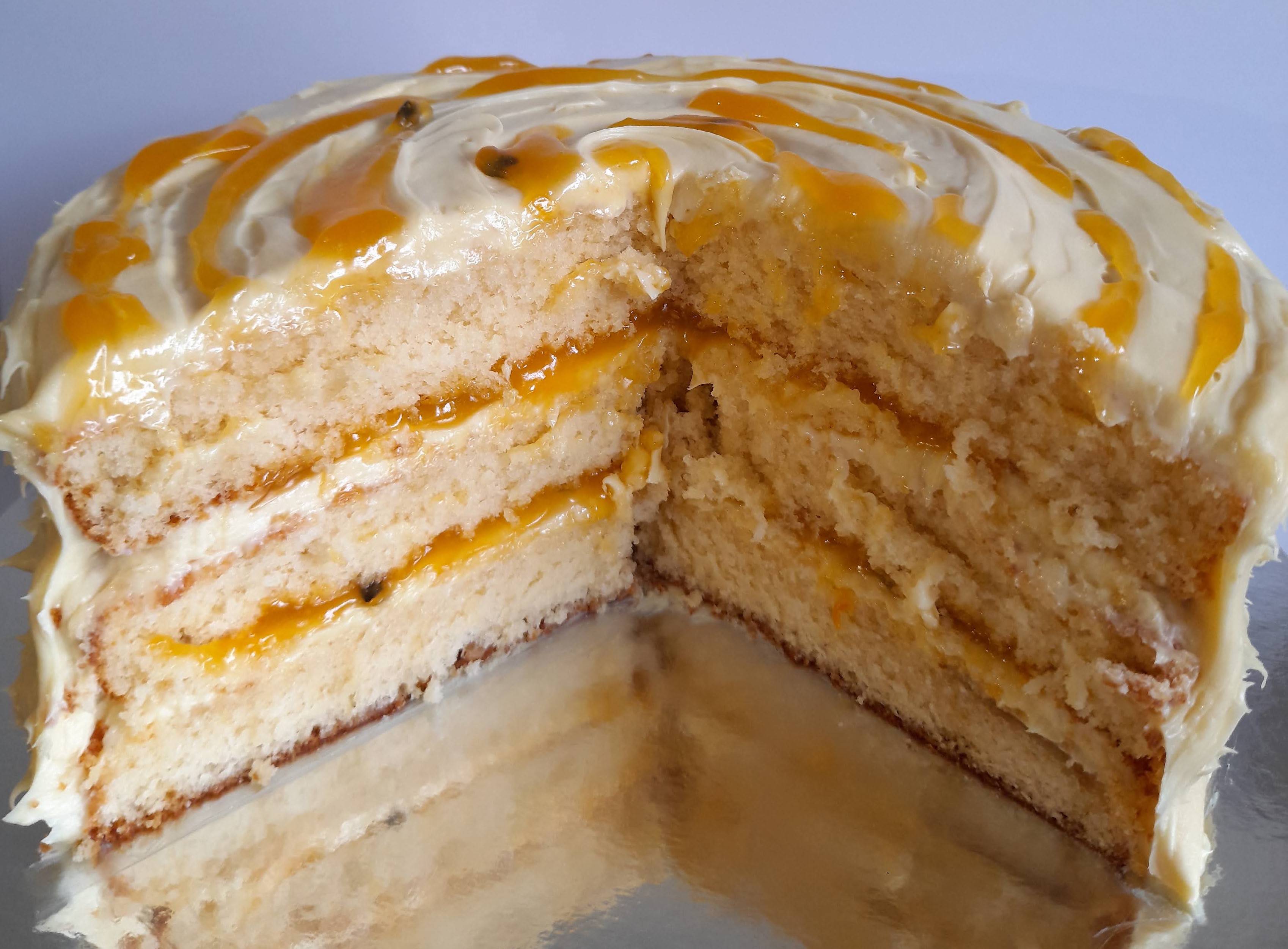 Passionfruit and White Chocolate Cake