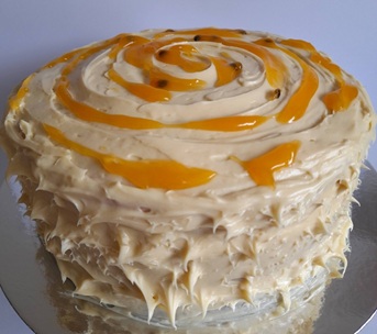 Passionfruit White Chocolate Cake