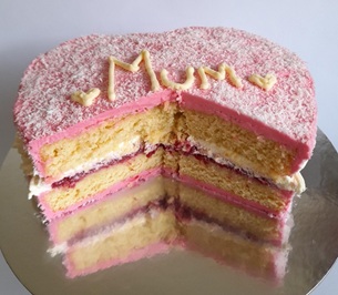 Mother's Day Raspberry Lamington Cake