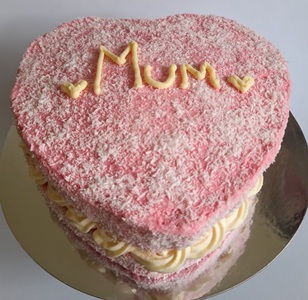 Mother's Day Raspberry Lamington Cake